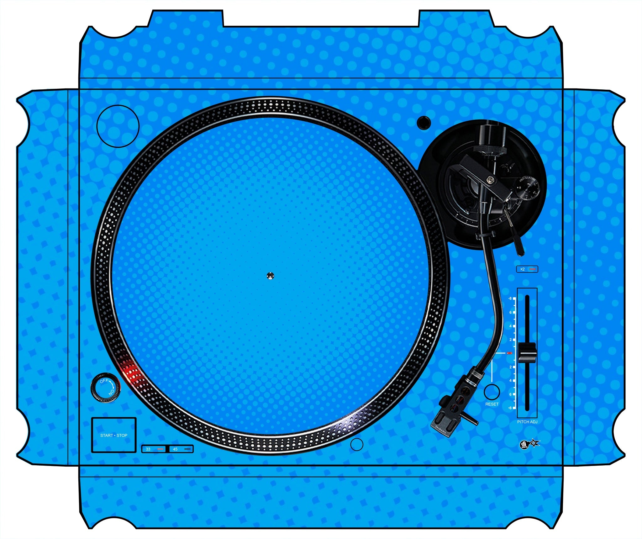 Technics 1200 / 1210 MK7 Skin Gradienter Blue Light