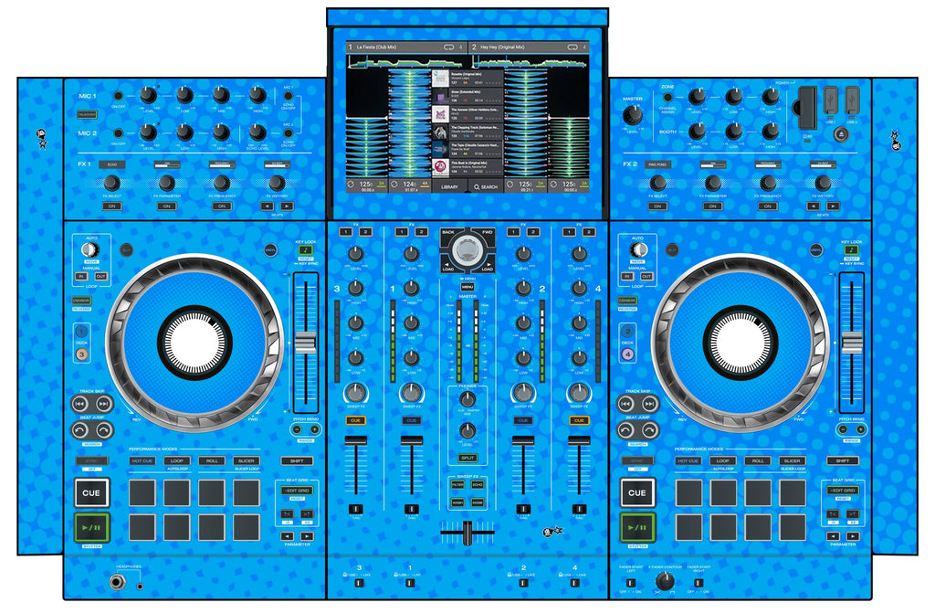 Denon DJ PRIME 4 Skin Gradienter Blue Light