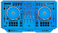 Numark NS 7 II Skin Gradienter Blue Light