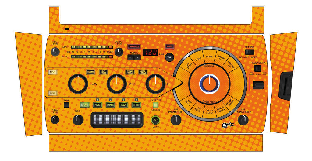 Pioneer DJ RMX 1000 Skin Gradienter Orange