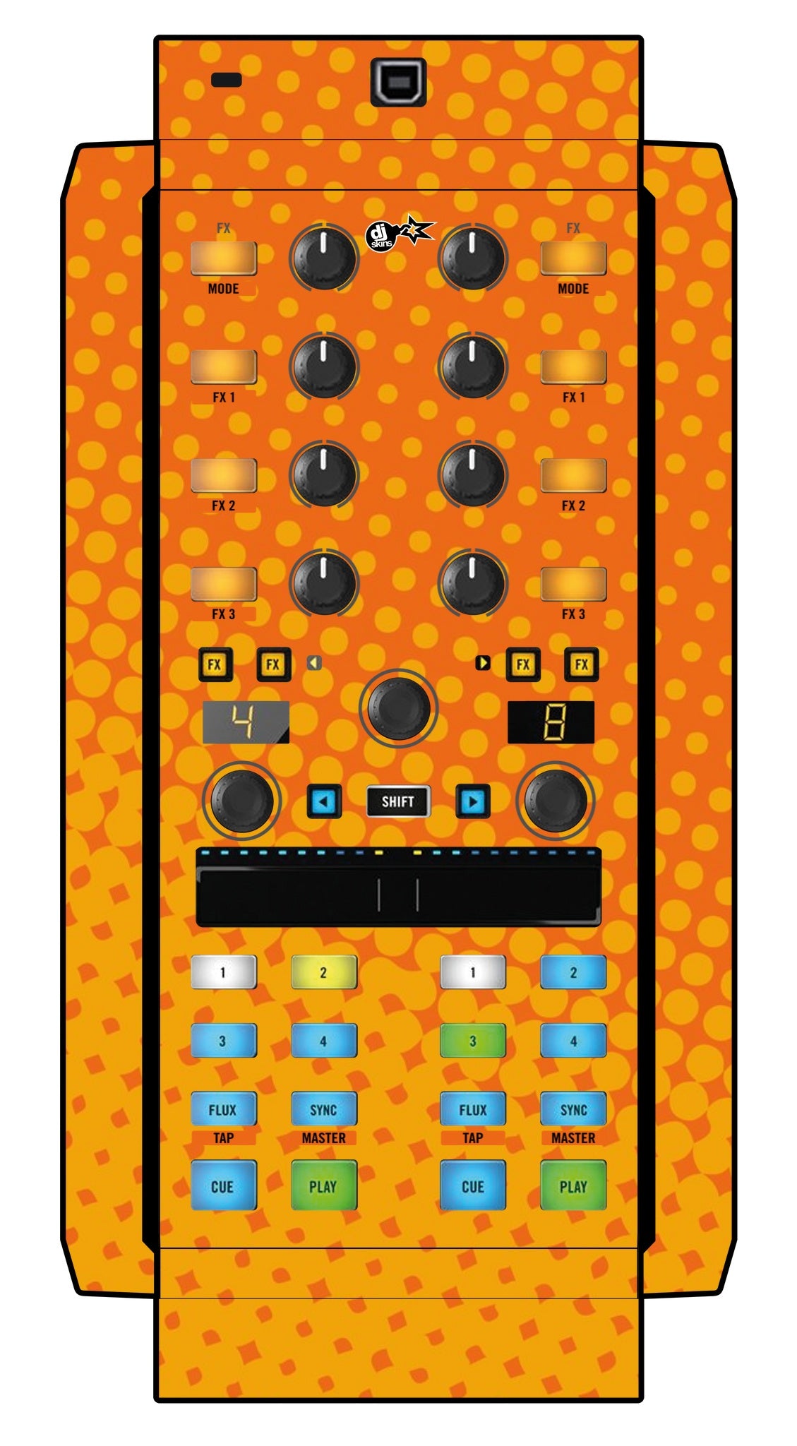 Native Instruments X1 MK2 Skin Gradienter Orange
