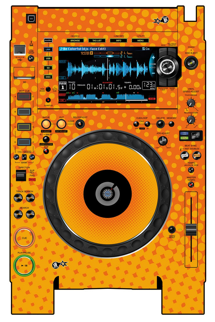 Pioneer DJ CDJ 2000 NEXUS 2 Skin Gradienter Orange