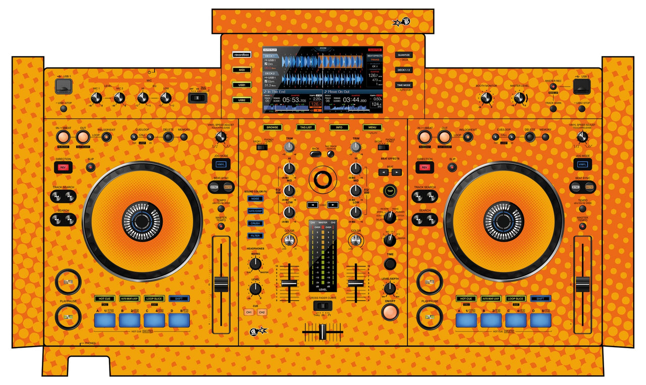 Pioneer DJ XDJ RX Skin Gradienter Orange