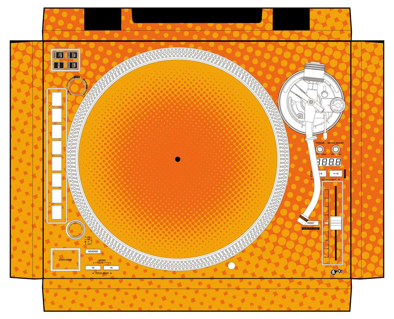 Reloop RP 8000 MK2 Skin Gradienter Orange