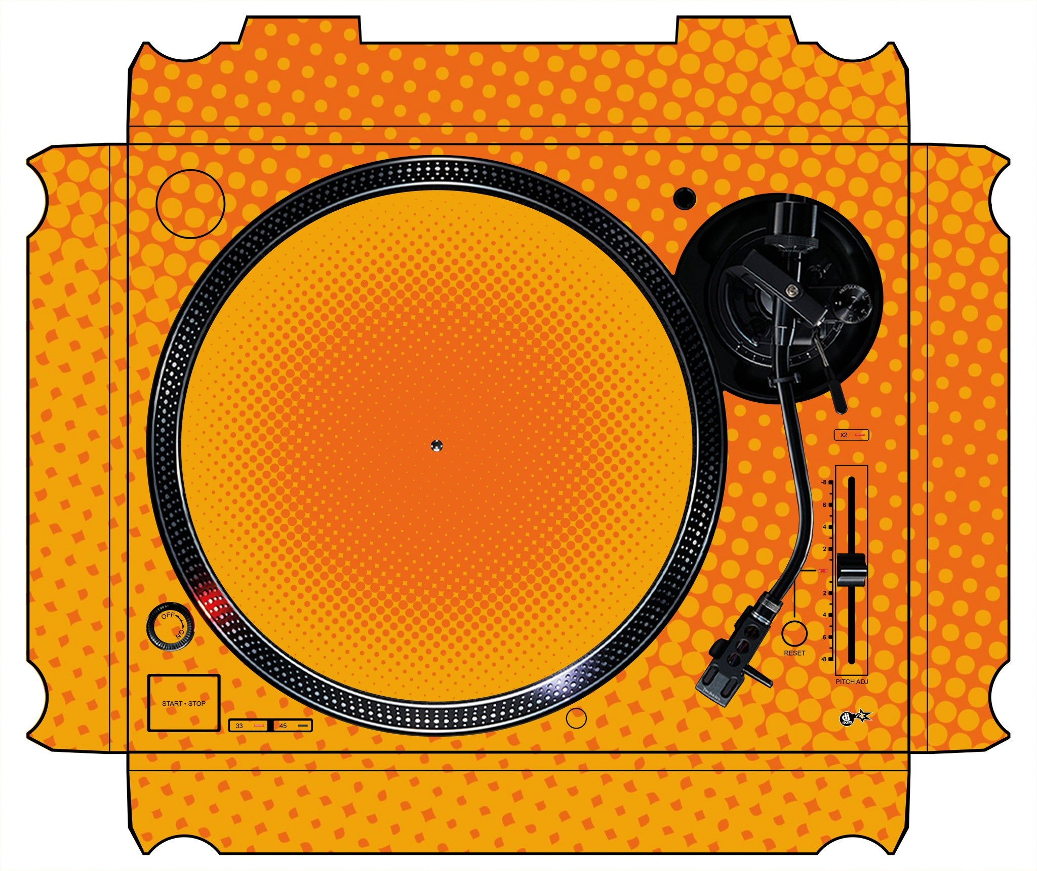 Technics 1200 / 1210 MK7 Skin Gradienter Orange