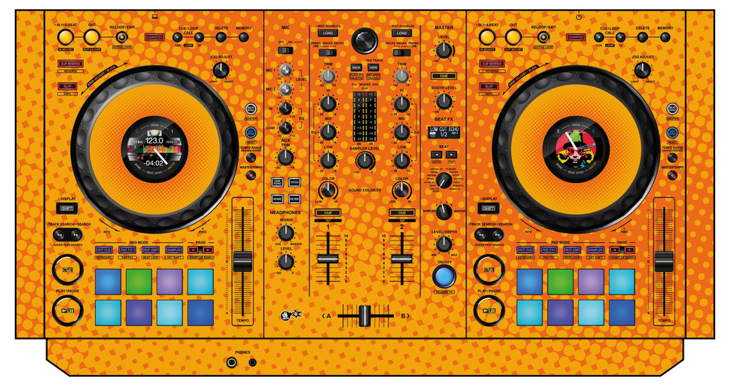 Pioneer DJ DDJ 800 Skin Gradienter Orange