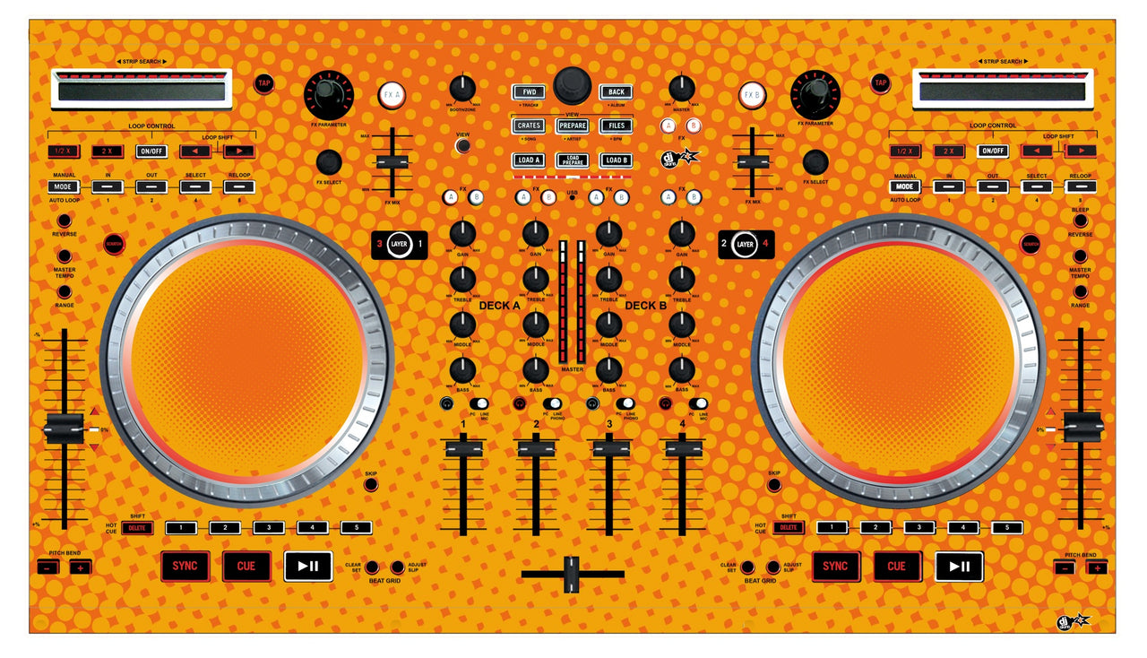 Numark NS 6 Skin Gradienter Orange