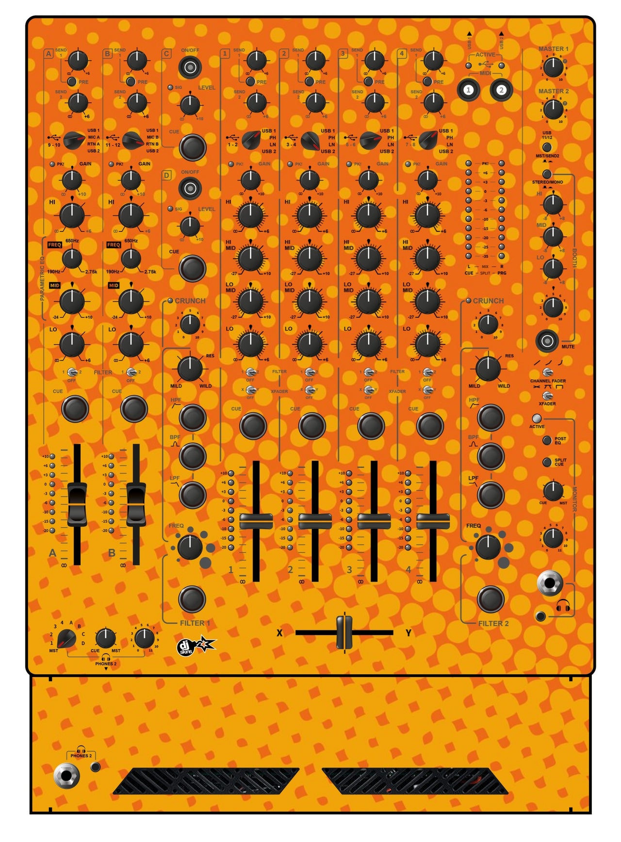 Allen and Heath XONE 96 Skin Gradienter Orange