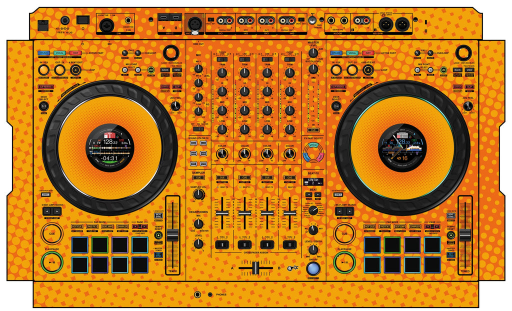 Pioneer DJ DDJ FLX10 Skin Gradienter Orange