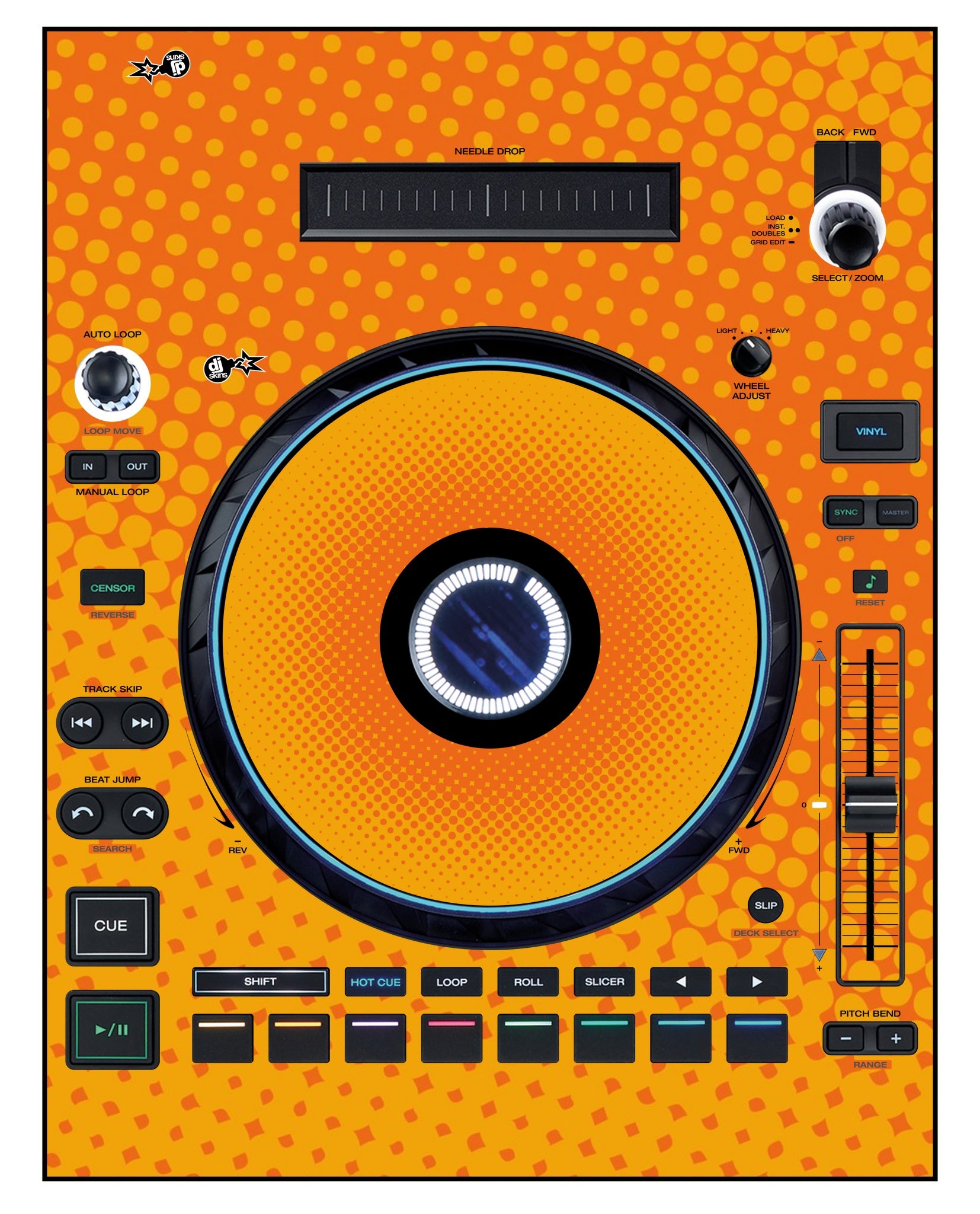 Denon DJ LC 6000 Skin Gradienter Orange