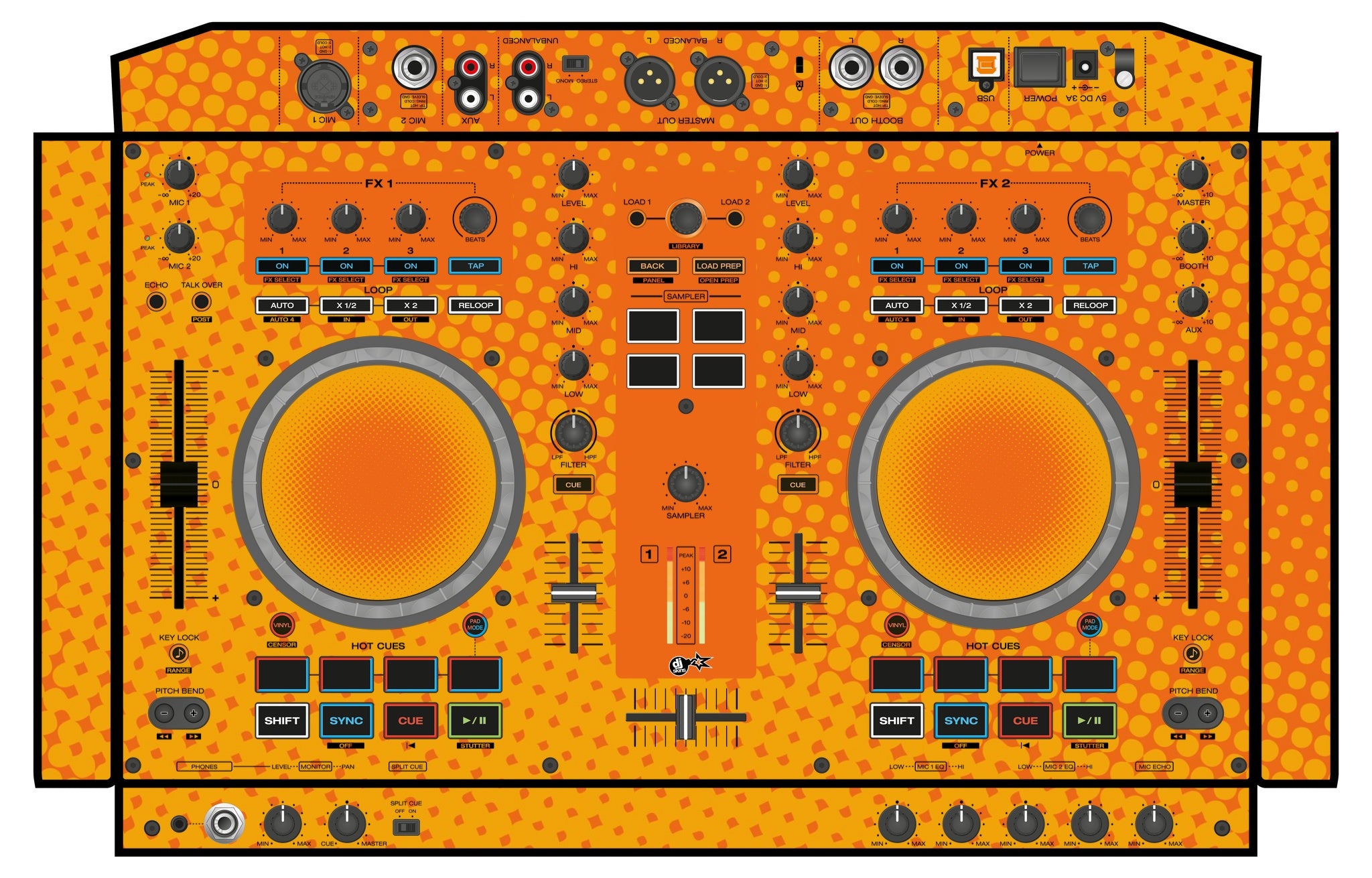 Denon DJ MC 4000 Skin Gradienter Orange