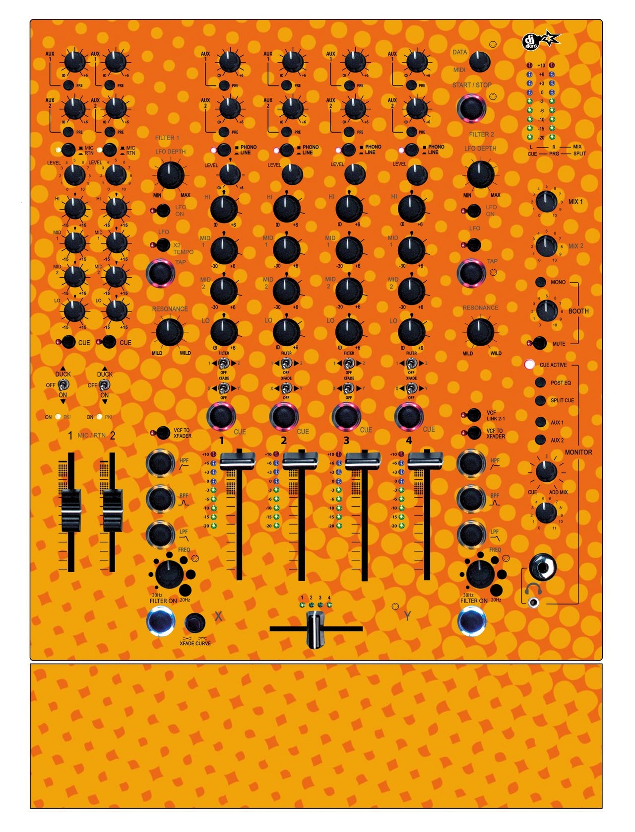Allen and Heath XONE 92 Skin Gradienter Orange