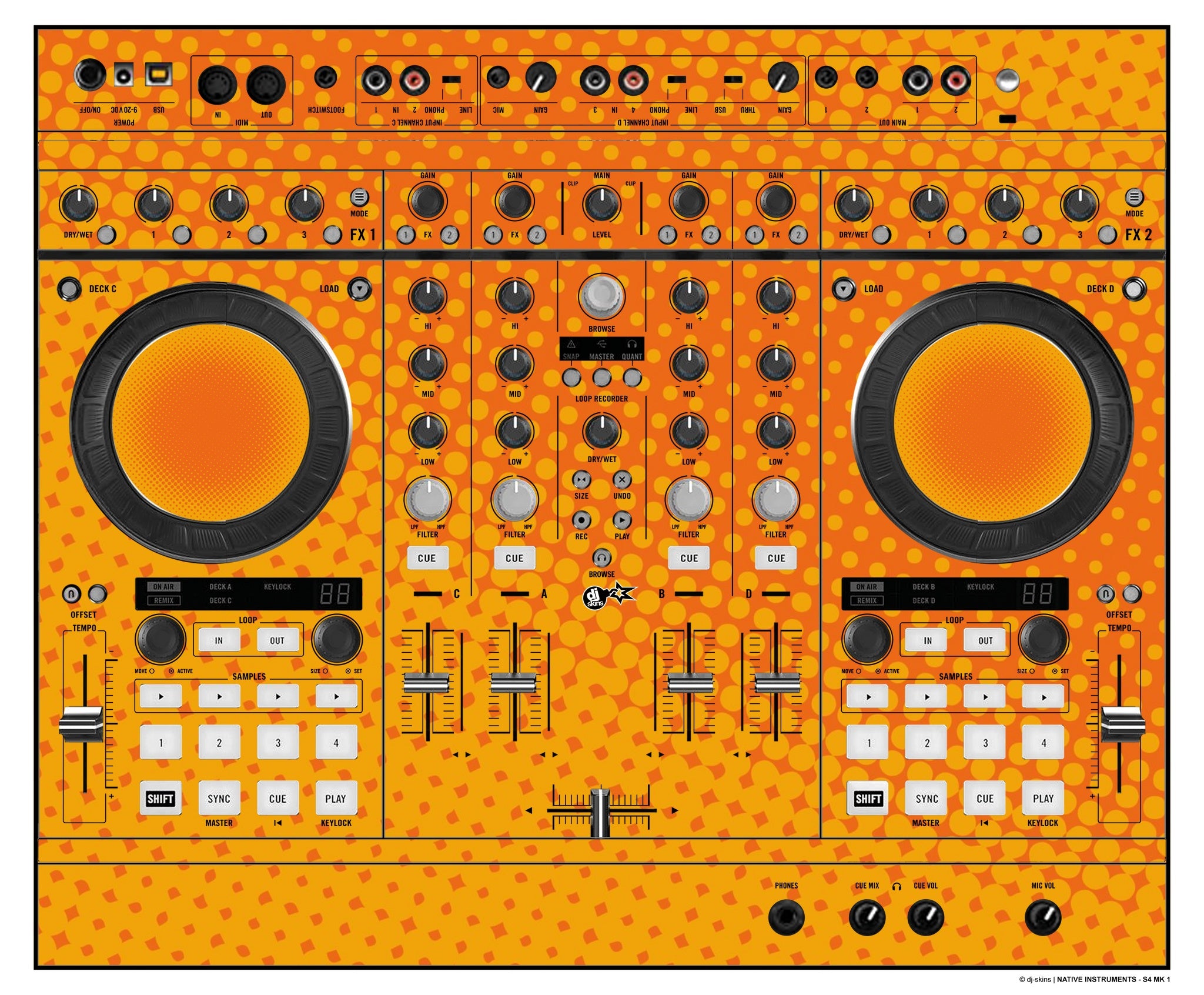 Native Instruments S4 MK1 Skin Gradienter Orange