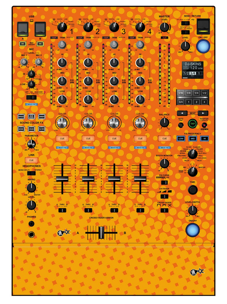 Pioneer DJ DJM 900 NEXUS 2 Skin Gradienter Orange