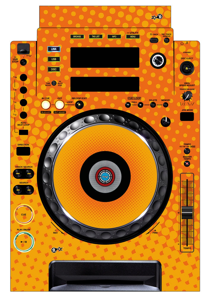 Pioneer DJ CDJ 900 Skin Gradienter Orange