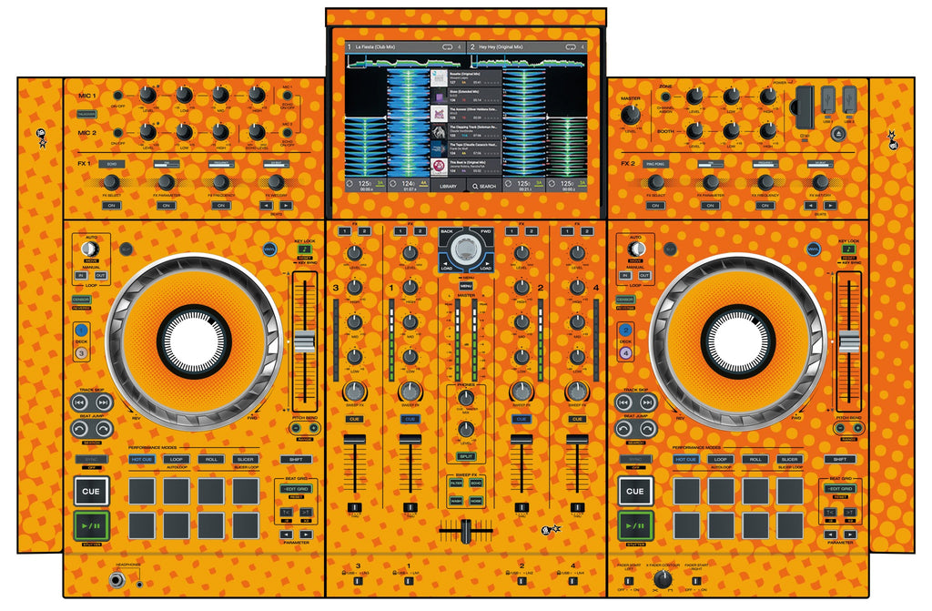 Denon DJ PRIME 4 Skin Gradienter Orange