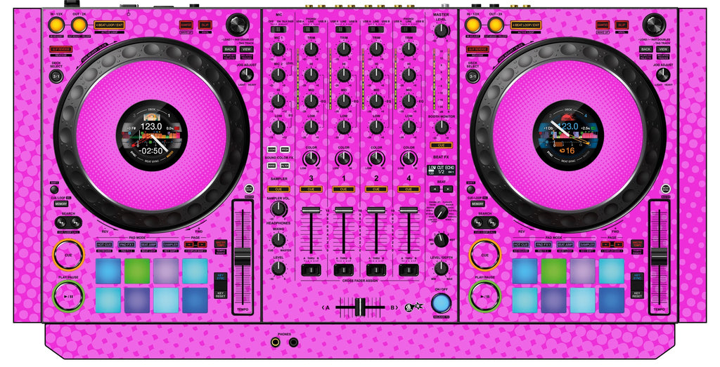 Pioneer DJ DDJ 1000 Skin Gradienter Pink