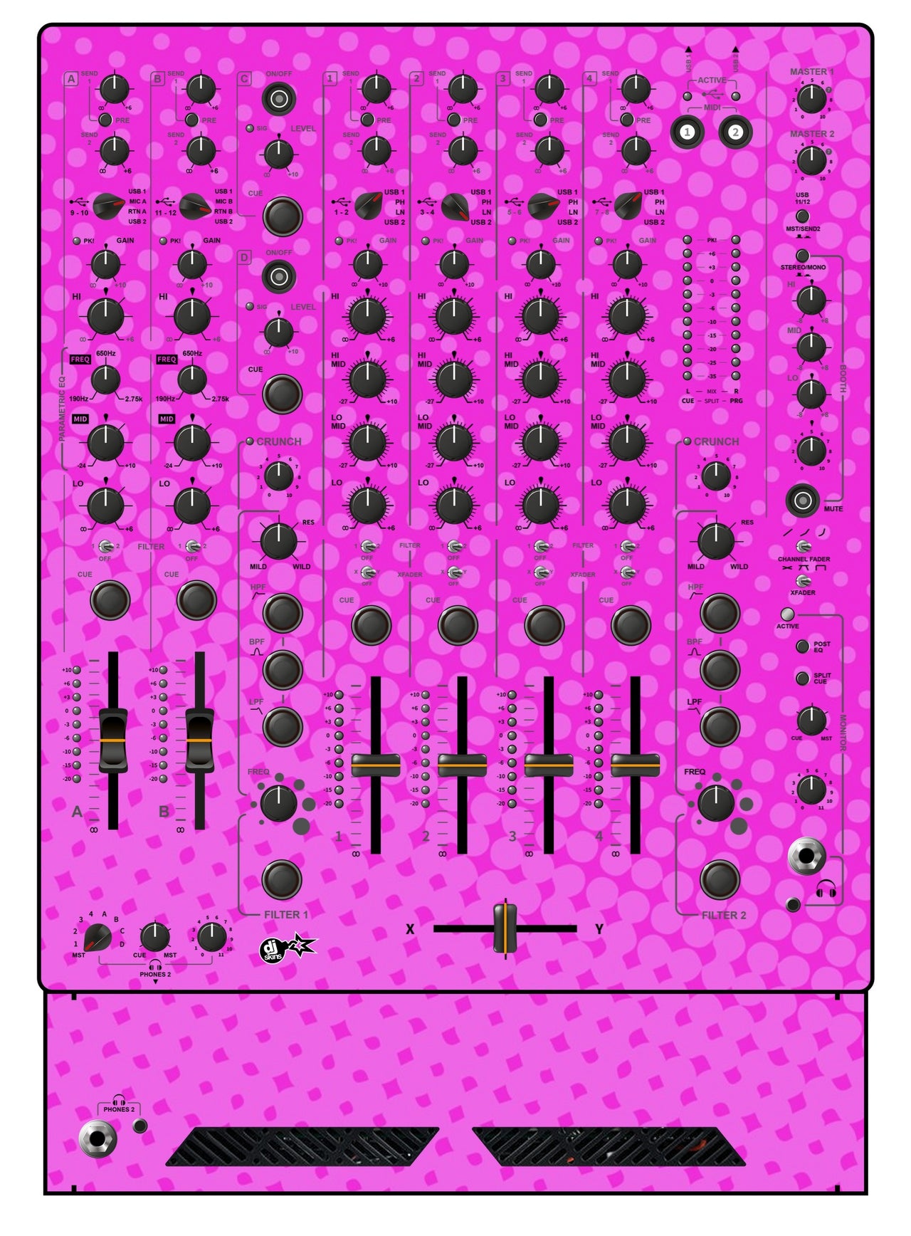 Allen and Heath XONE 96 Skin Gradienter Pink