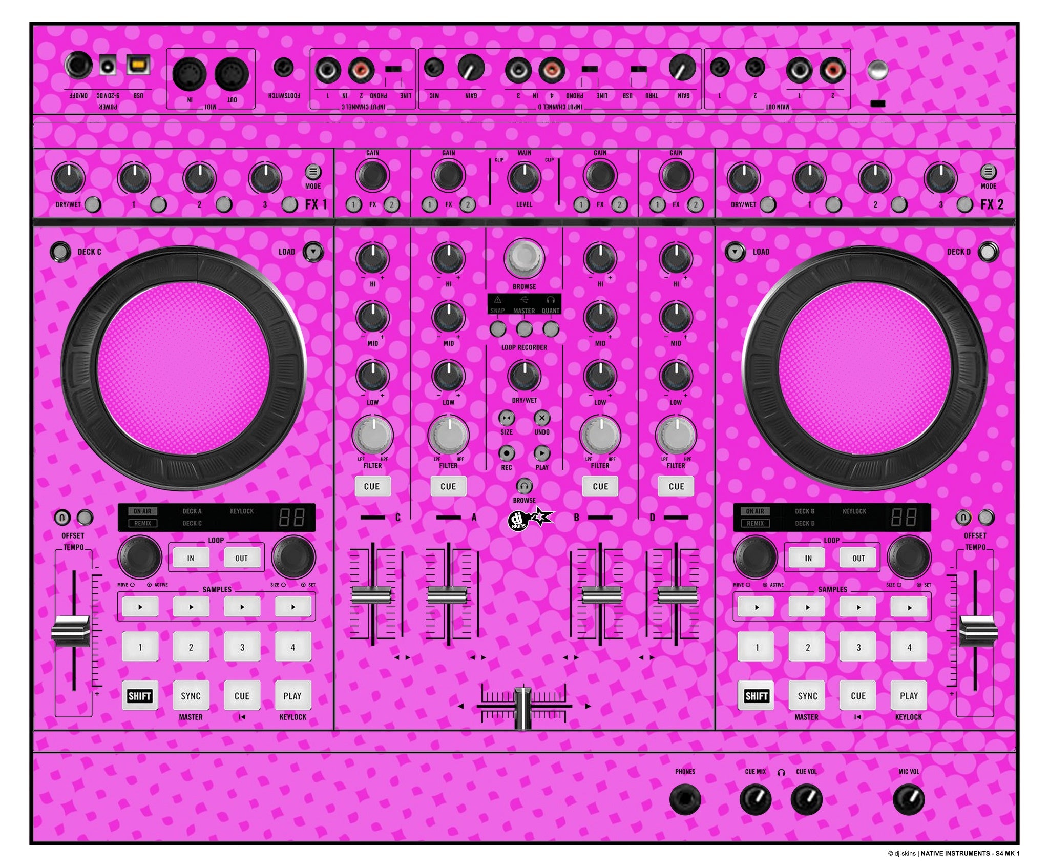 Native Instruments S4 MK1 Skin Gradienter Pink