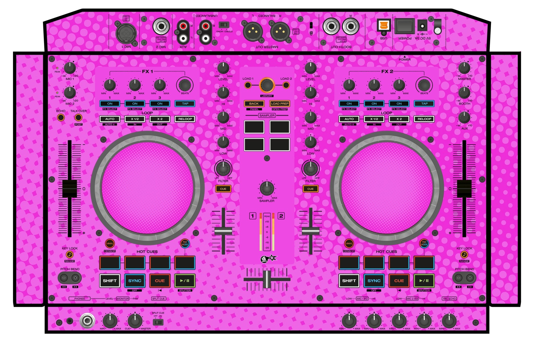 Denon DJ MC 4000 Skin Gradienter Pink