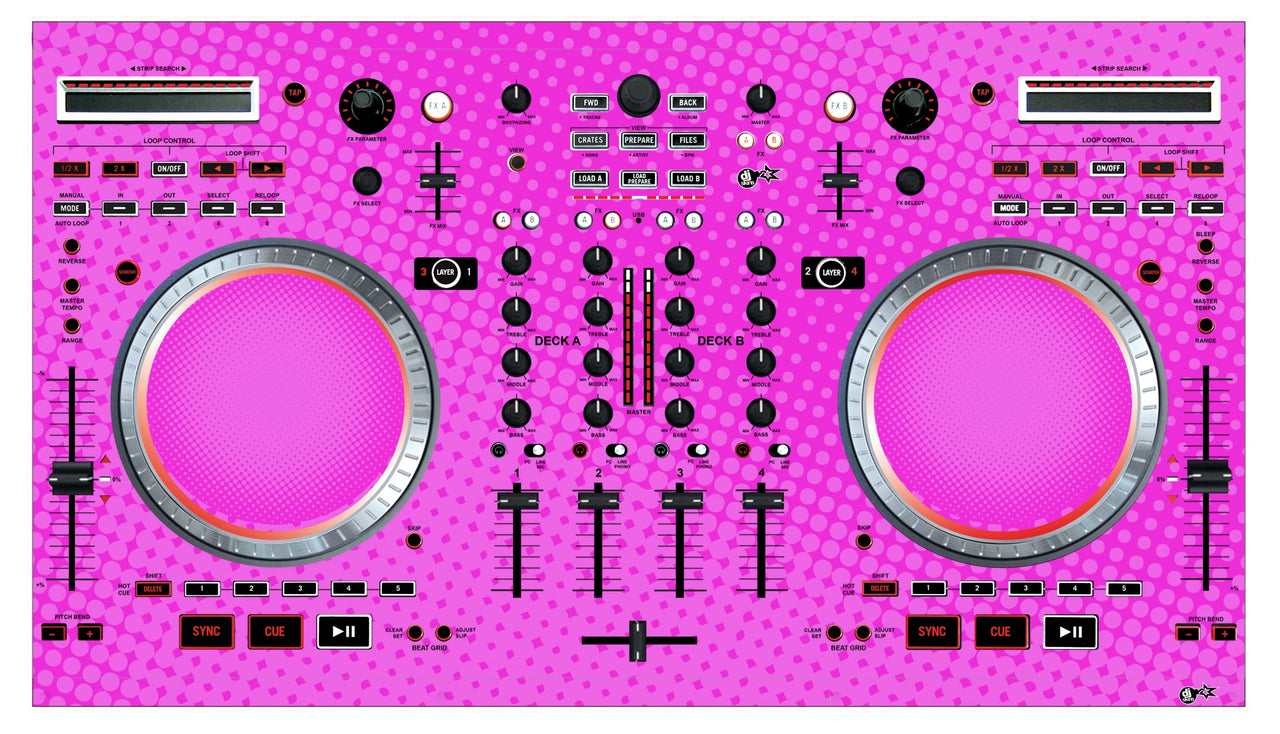 Numark NS 6 Skin Gradienter Pink