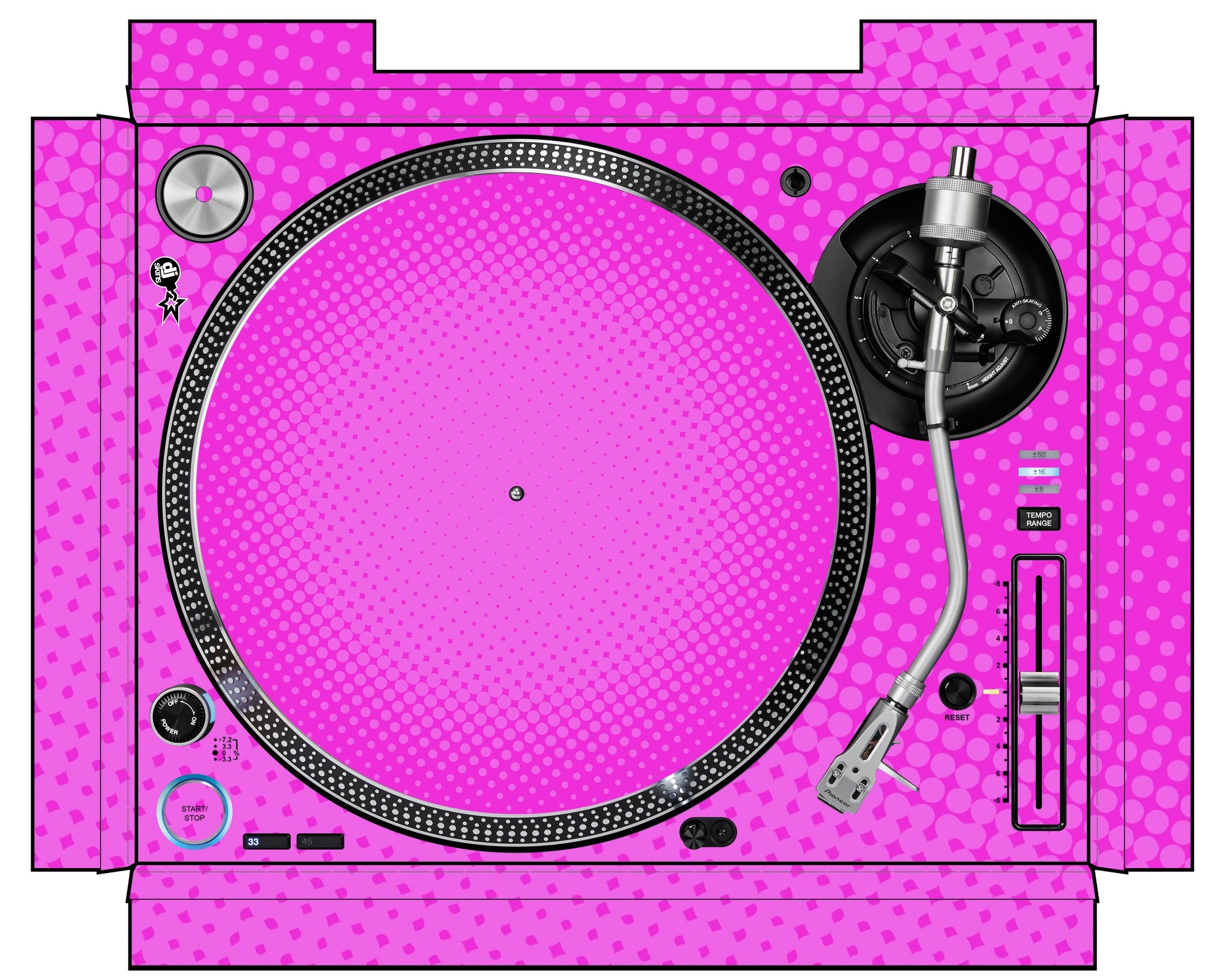 Pioneer DJ PLX 1000 Skin Gradienter Pink