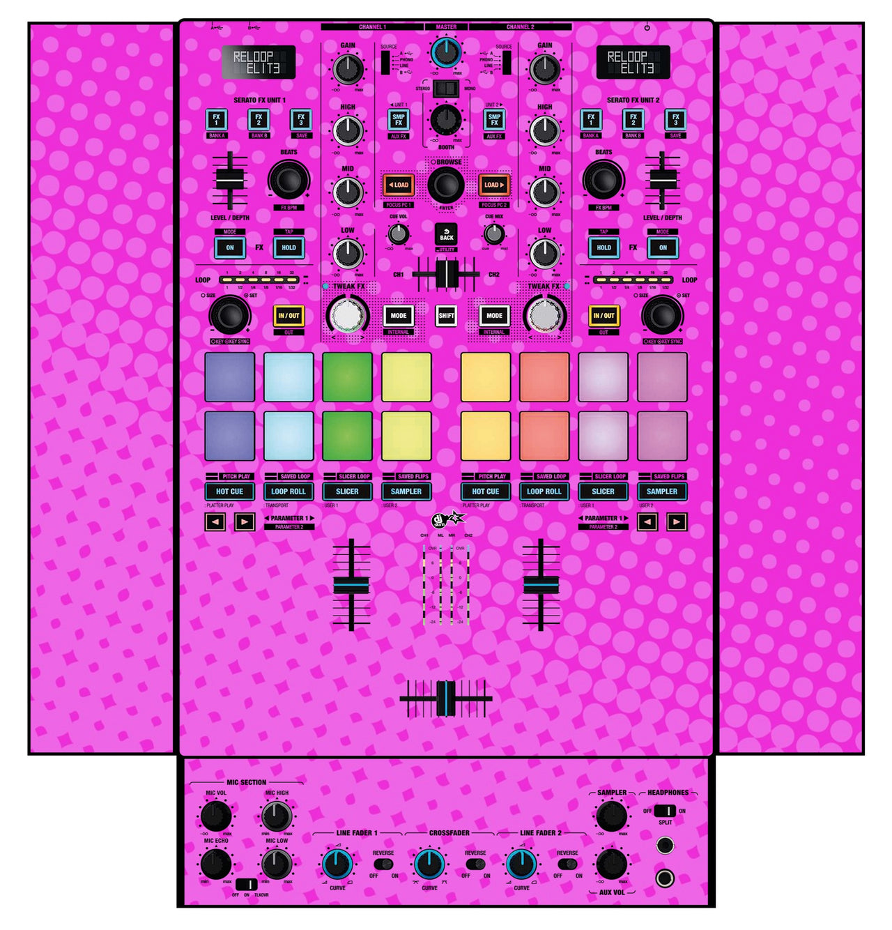 Reloop Elite Skin Gradienter Pink