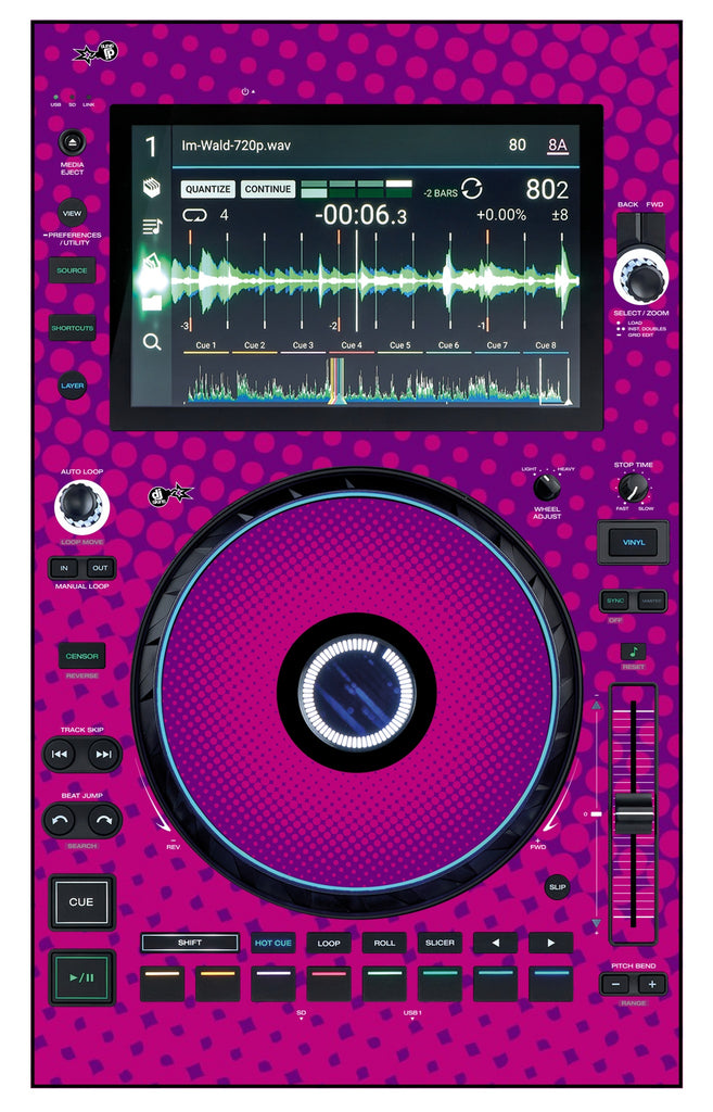 Denon DJ SC 6000 Skin Gradienter Purple