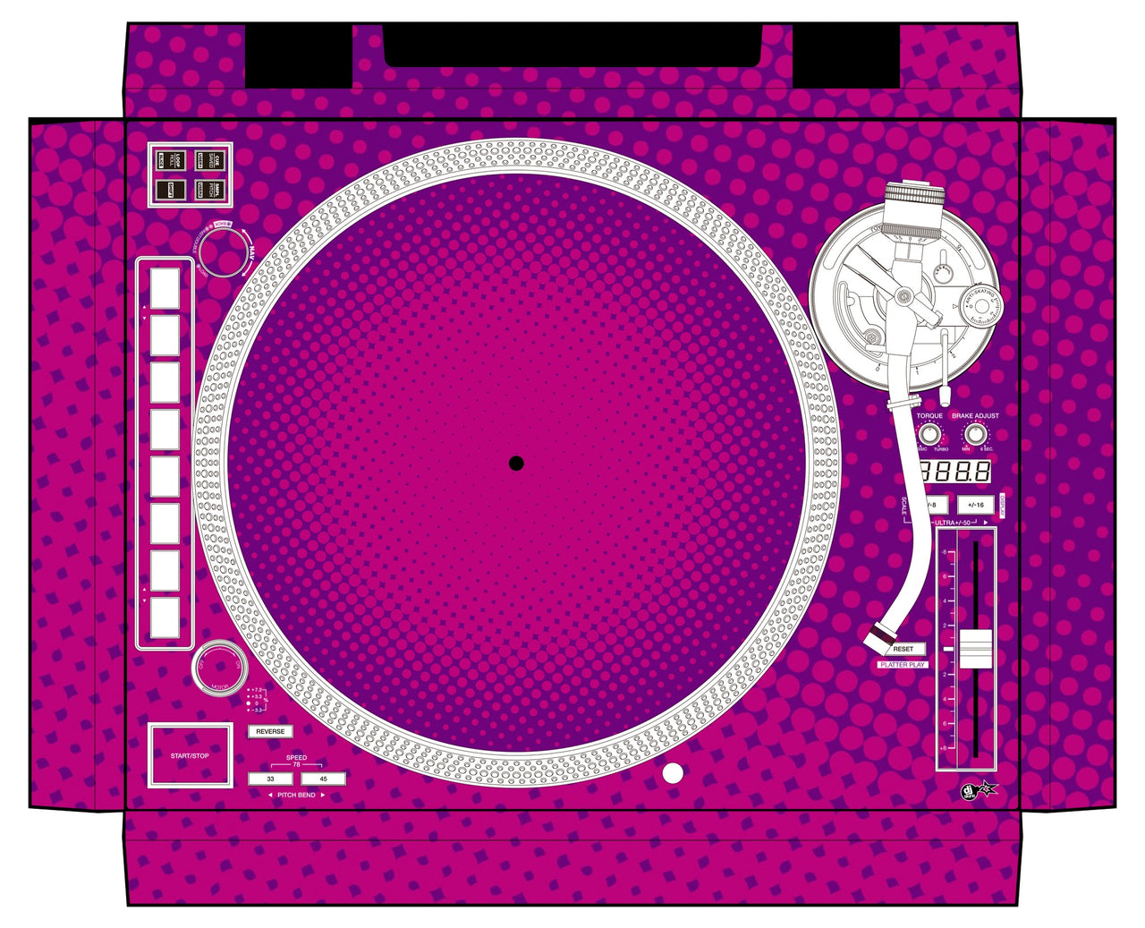 Reloop RP 8000 MK2 Skin Gradienter Purple