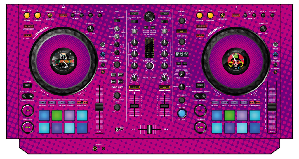 Pioneer DJ DDJ 800 Skin Gradienter Purple