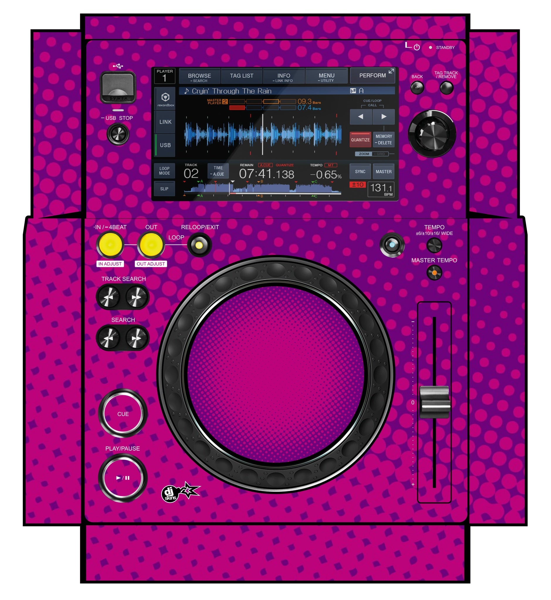 Pioneer DJ XDJ 700 Skin Gradienter Purple