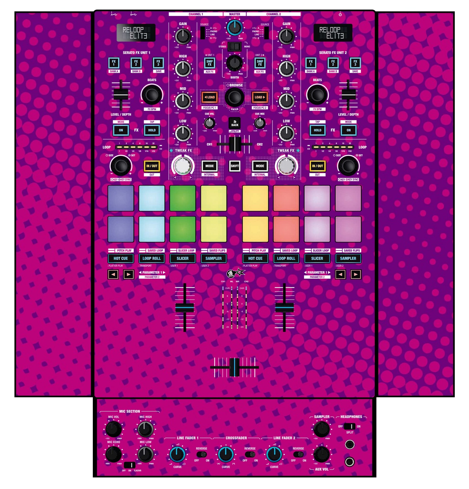 Reloop Elite Skin Gradienter Purple