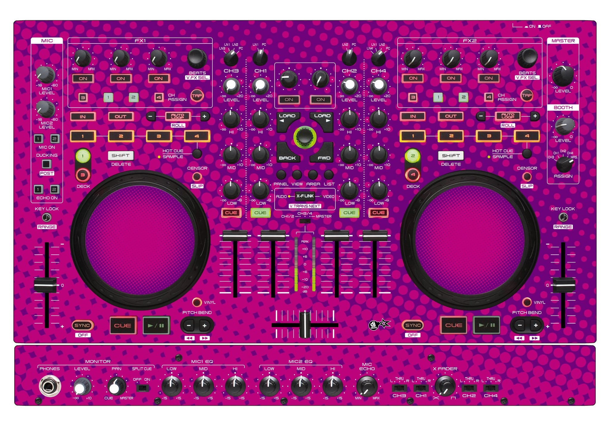 Denon DJ MC 6000 MK2 Skin Gradienter Purple