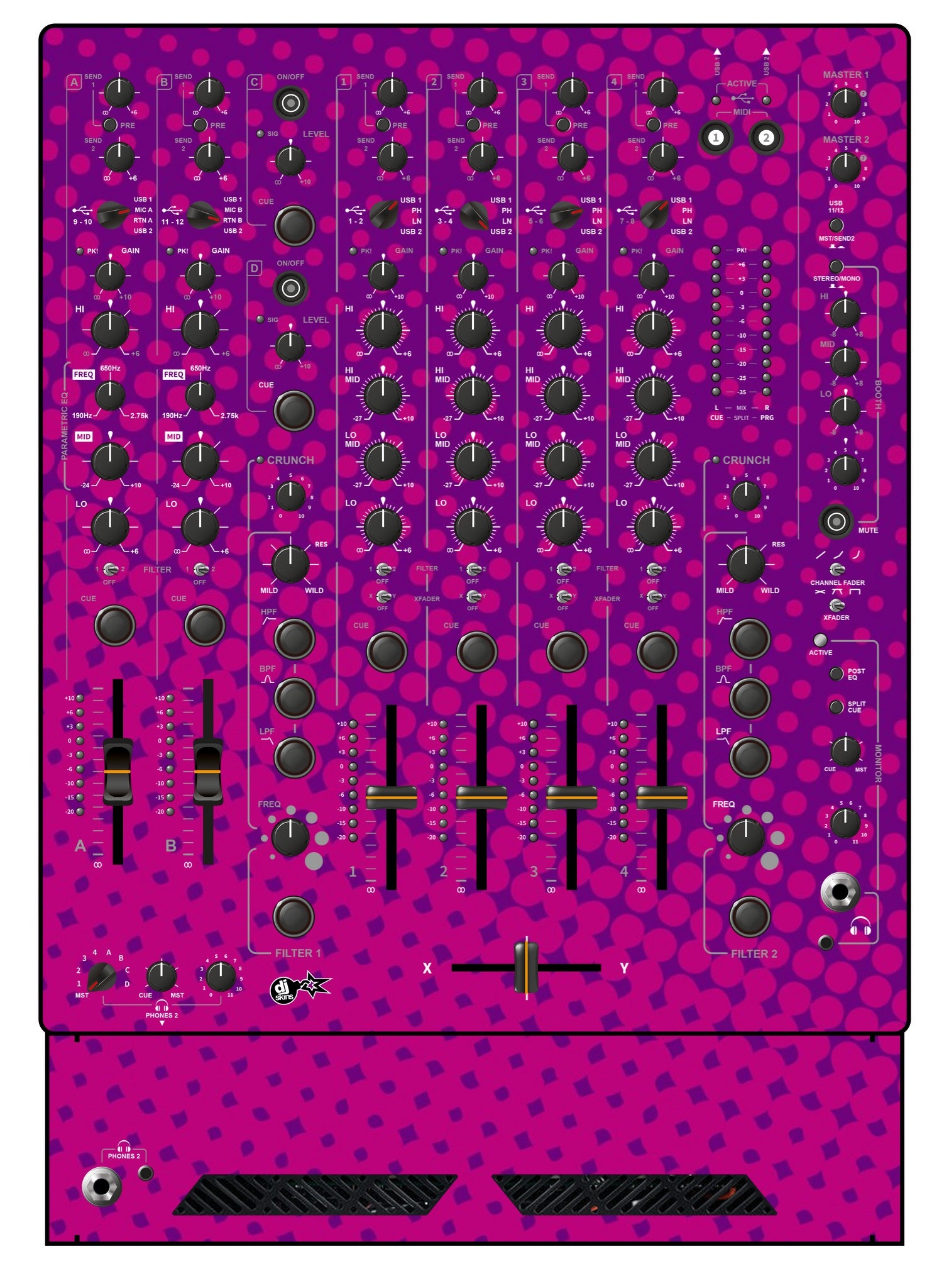 Allen and Heath XONE 96 Skin Gradienter Purple