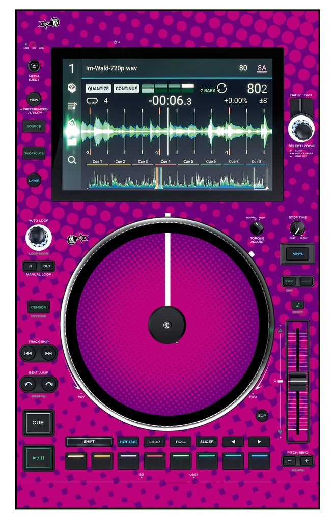 Denon DJ SC 6000 M Skin Gradienter Purple