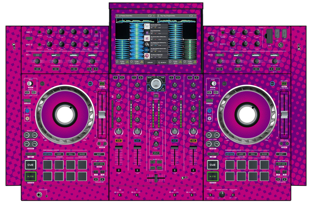 Denon DJ PRIME 4 Skin Gradienter Purple