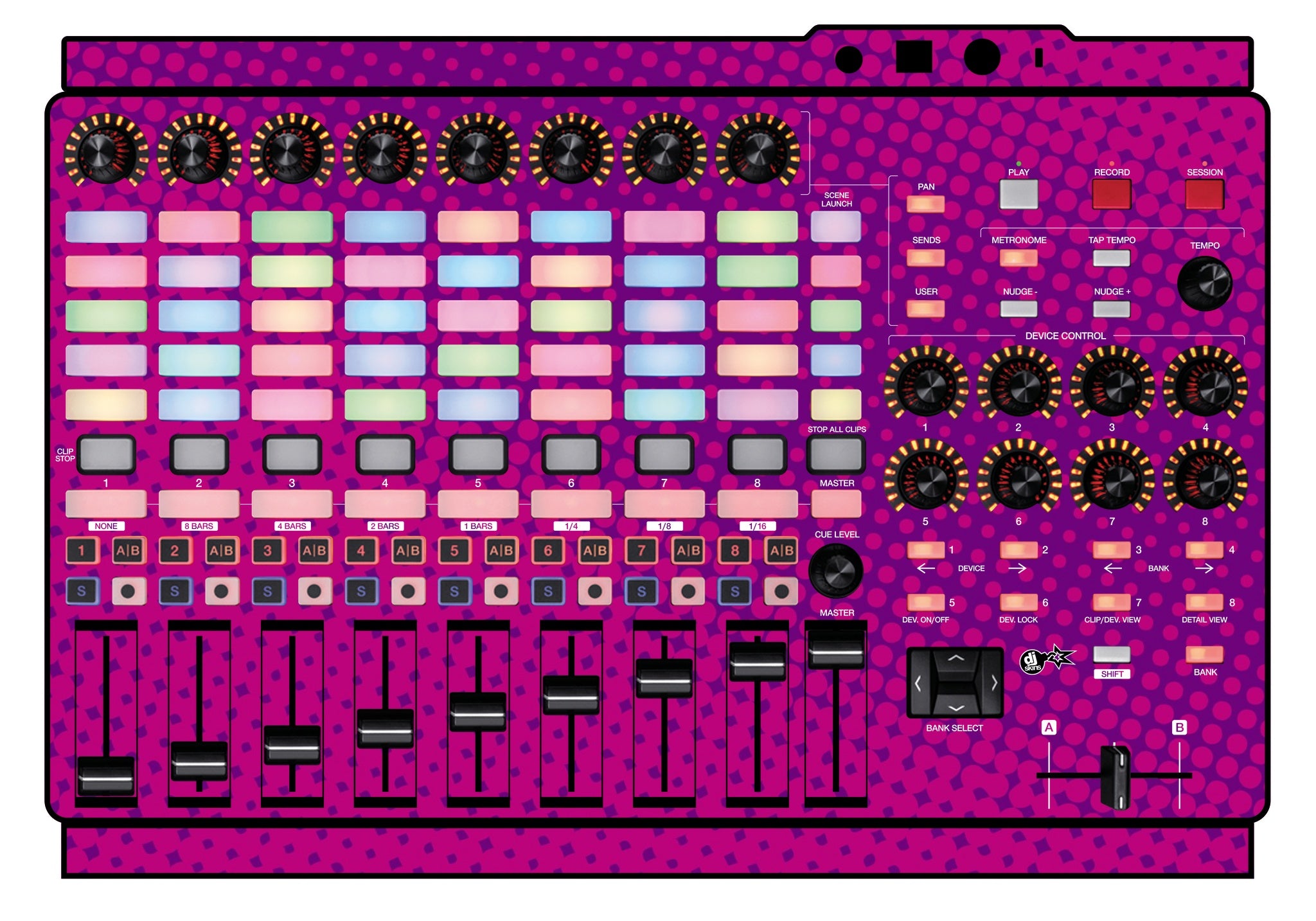 Akai Pro APC 40 MK2 Skin Gradienter Purple