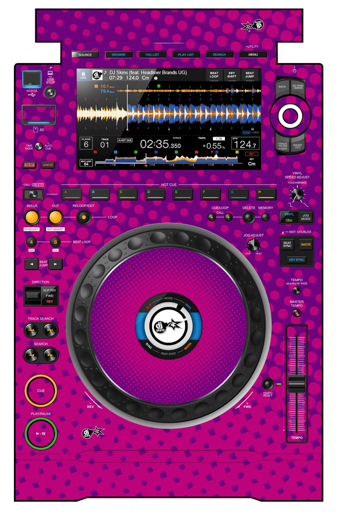 Pioneer DJ CDJ 3000 Skin Gradienter Purple