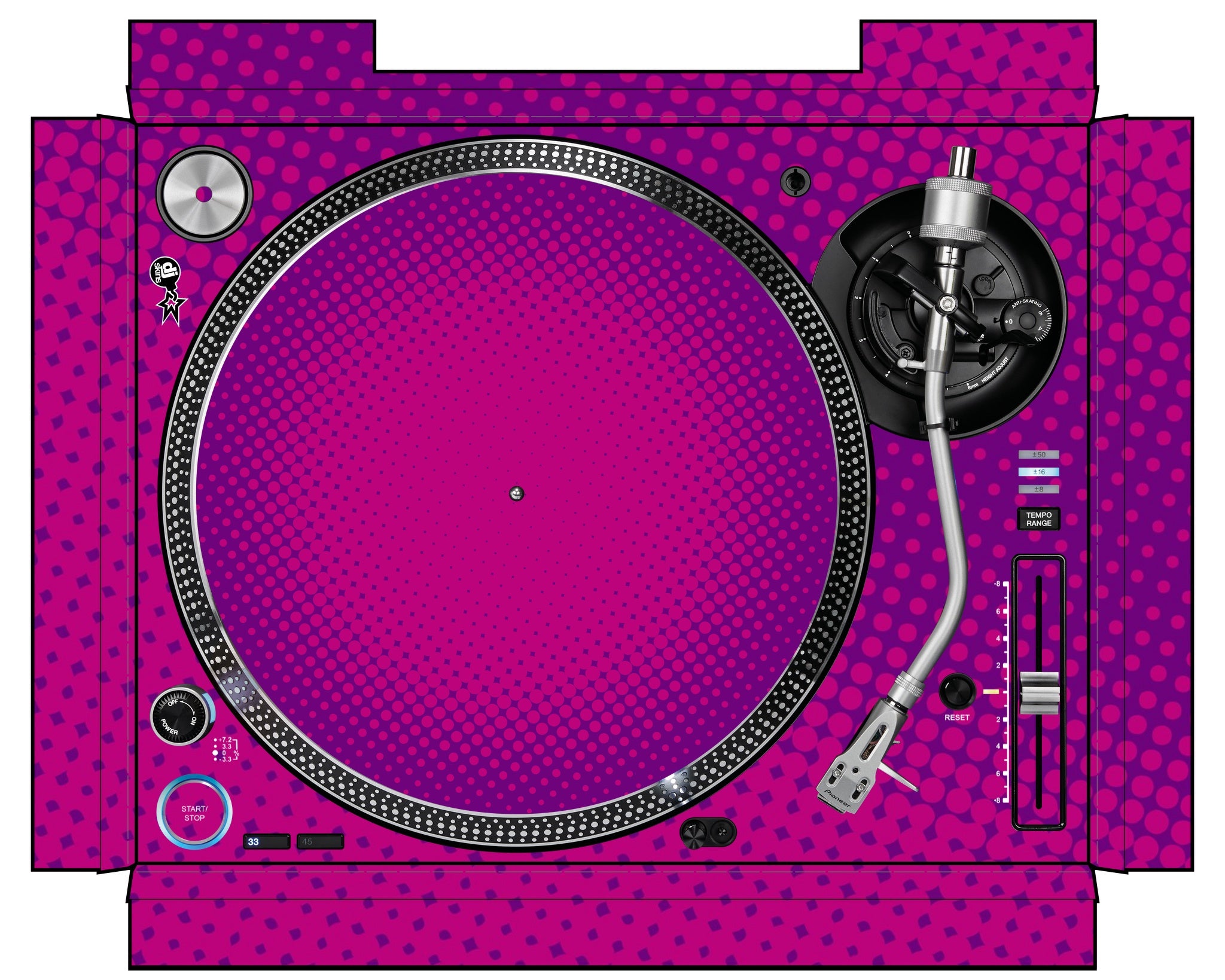 Pioneer DJ PLX 1000 Skin Gradienter Purple