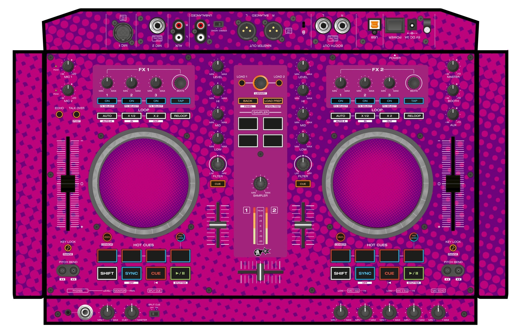 Denon DJ MC 4000 Skin Gradienter Purple