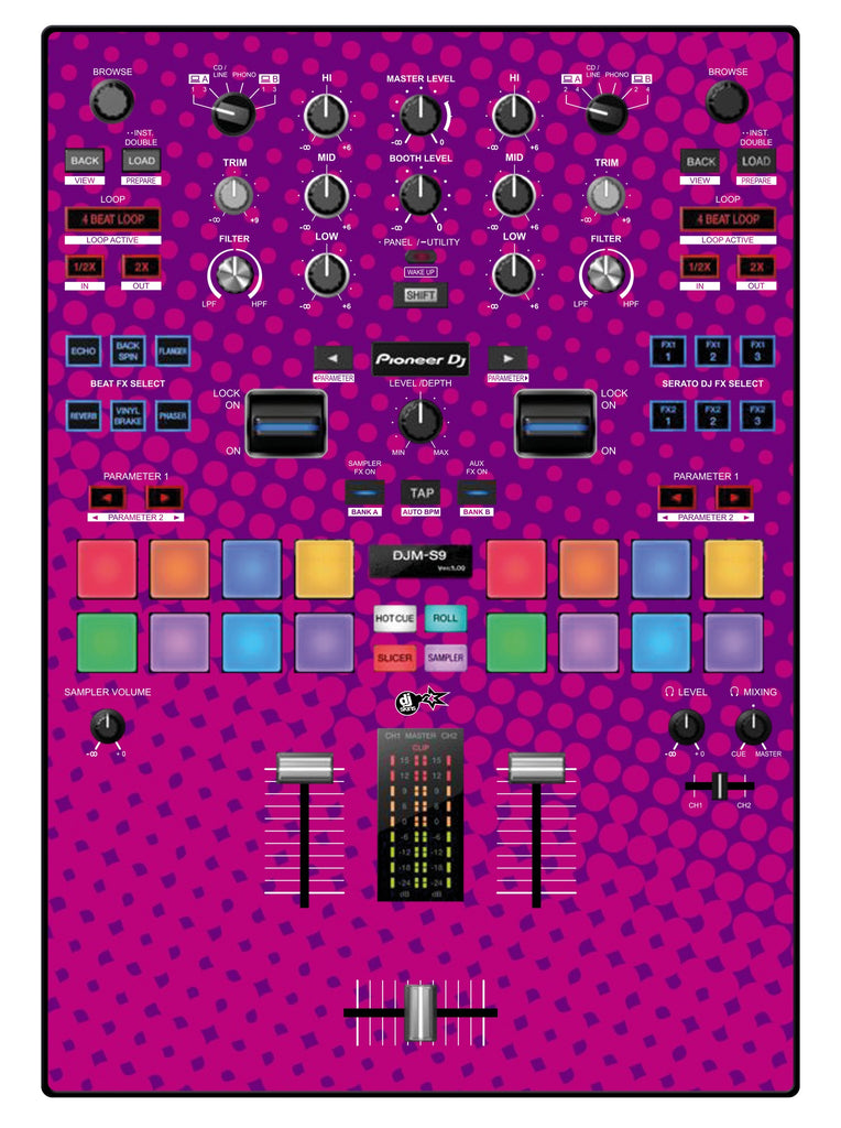 Pioneer DJ DJM S9 Skin Gradienter Purple