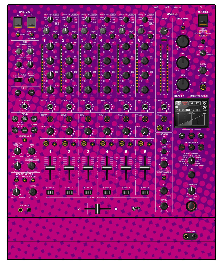 Pioneer DJ DJM V10 Skin Gradienter Purple