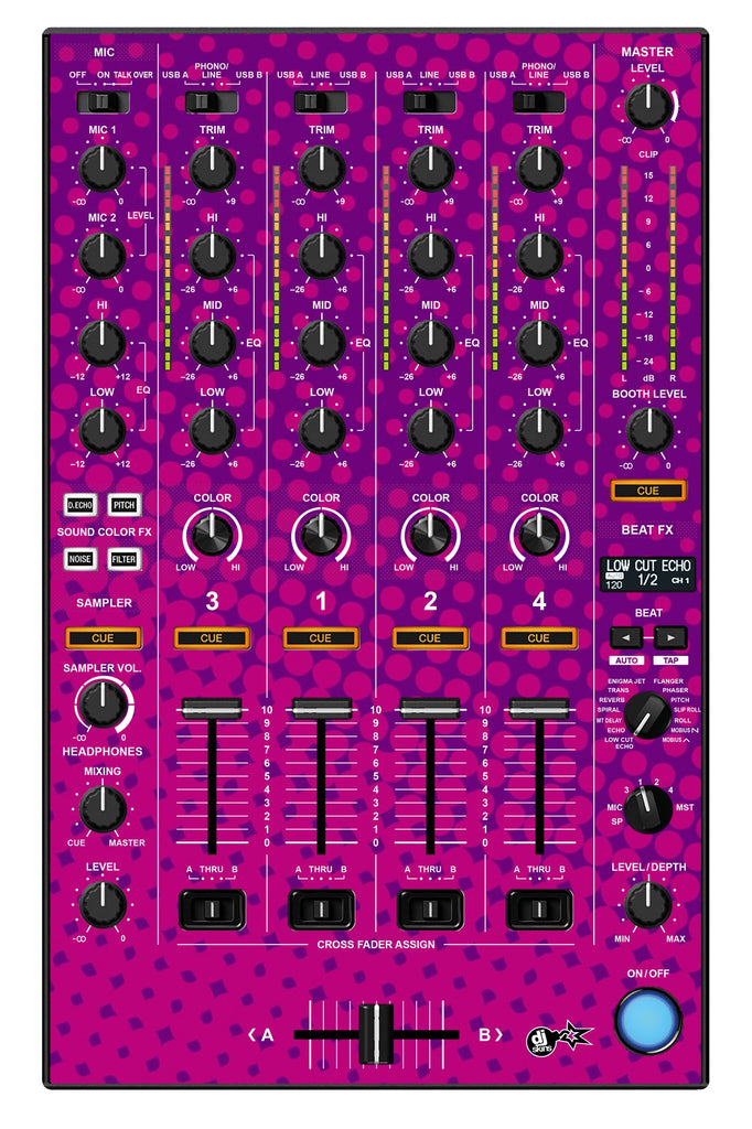 Pioneer DJ DDJ 1000 SRT MIXER Skin Gradienter Purple