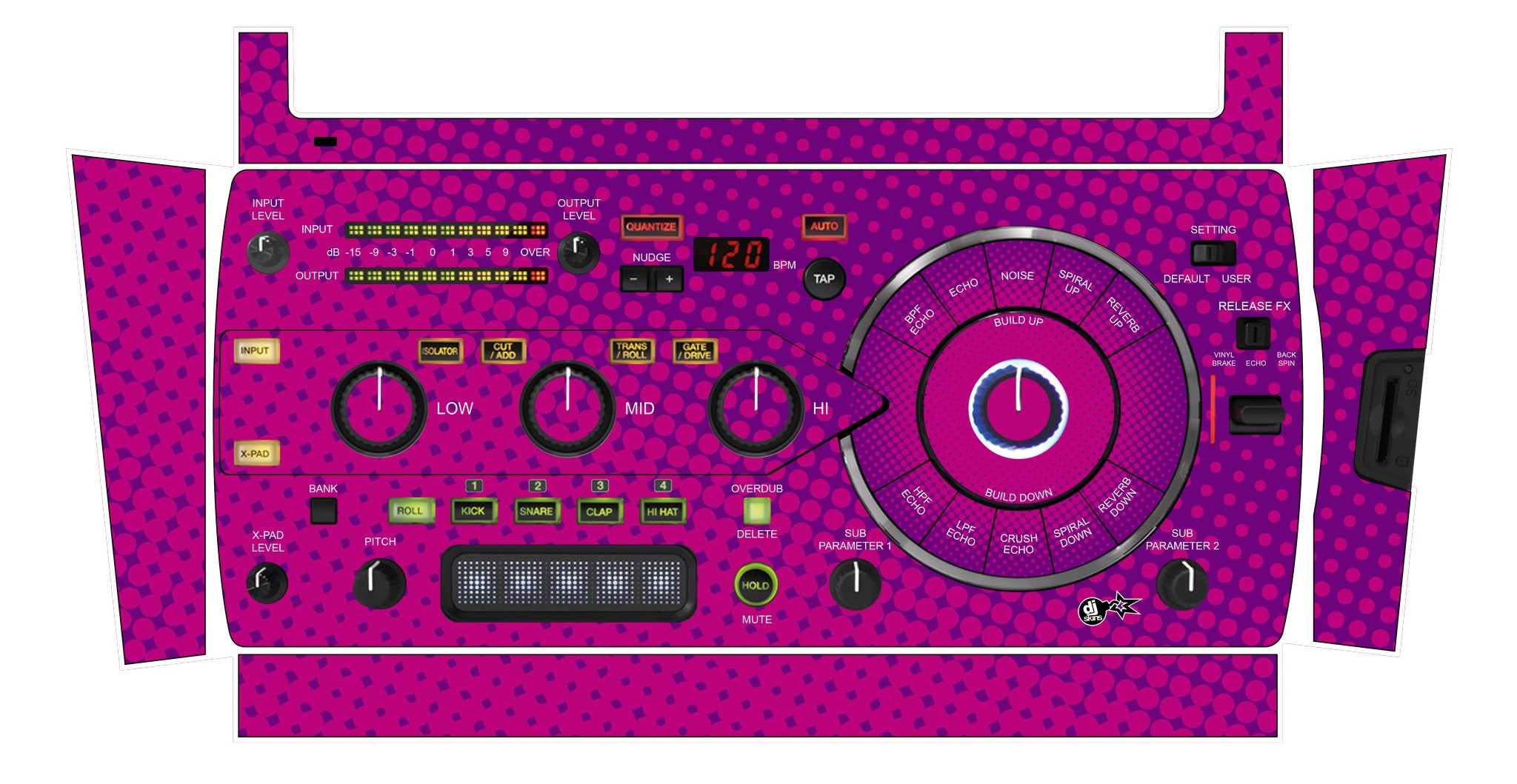 Pioneer DJ RMX 1000 Skin Gradienter Purple