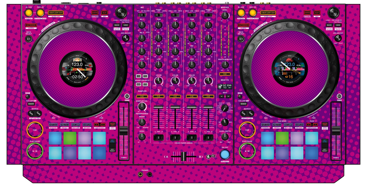 Pioneer DJ DDJ 1000 Skin Gradienter Purple