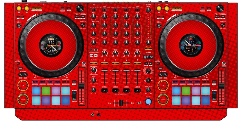 Pioneer DJ DDJ 1000 SRT Skin Gradienter Red