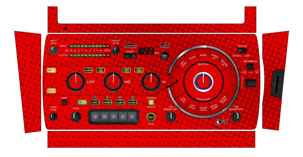 Pioneer DJ RMX 1000 Skin Gradienter Red