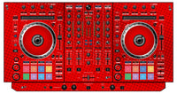 Pioneer DJ DDJ SX 3 Skin Gradienter Red