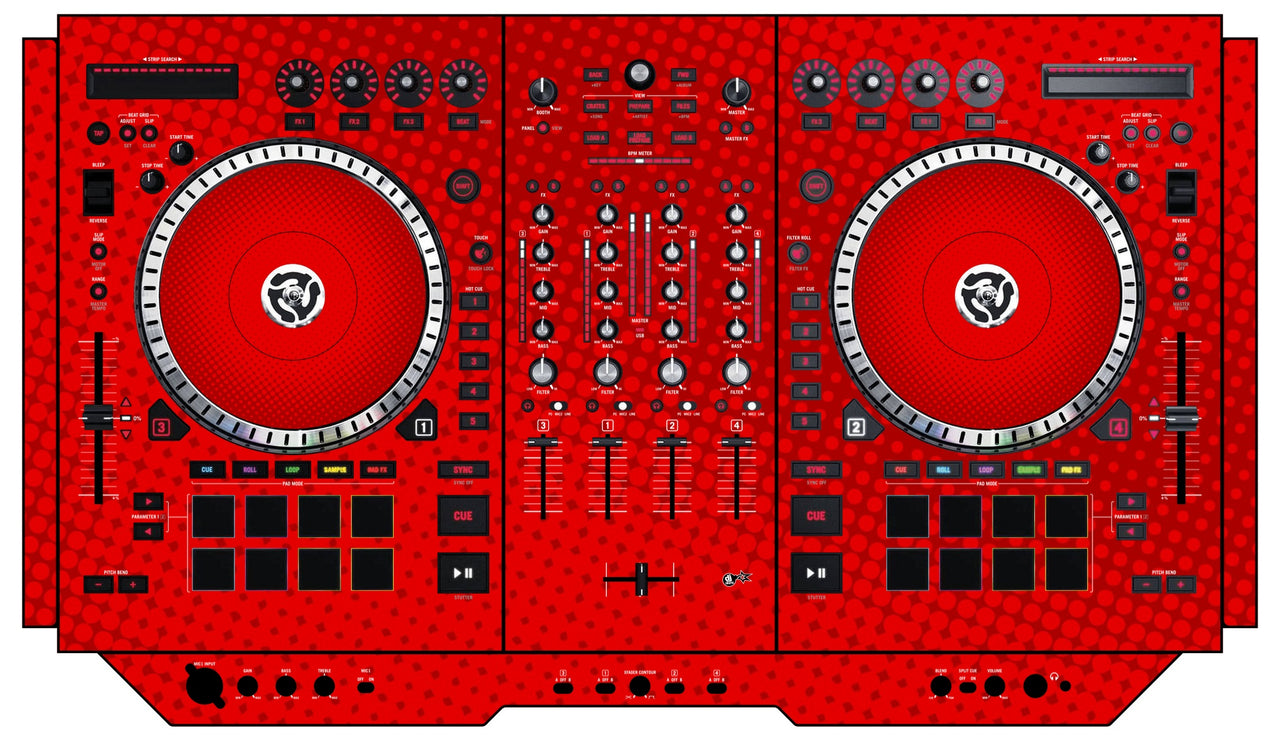 Numark NS 7 II Skin Gradienter Red