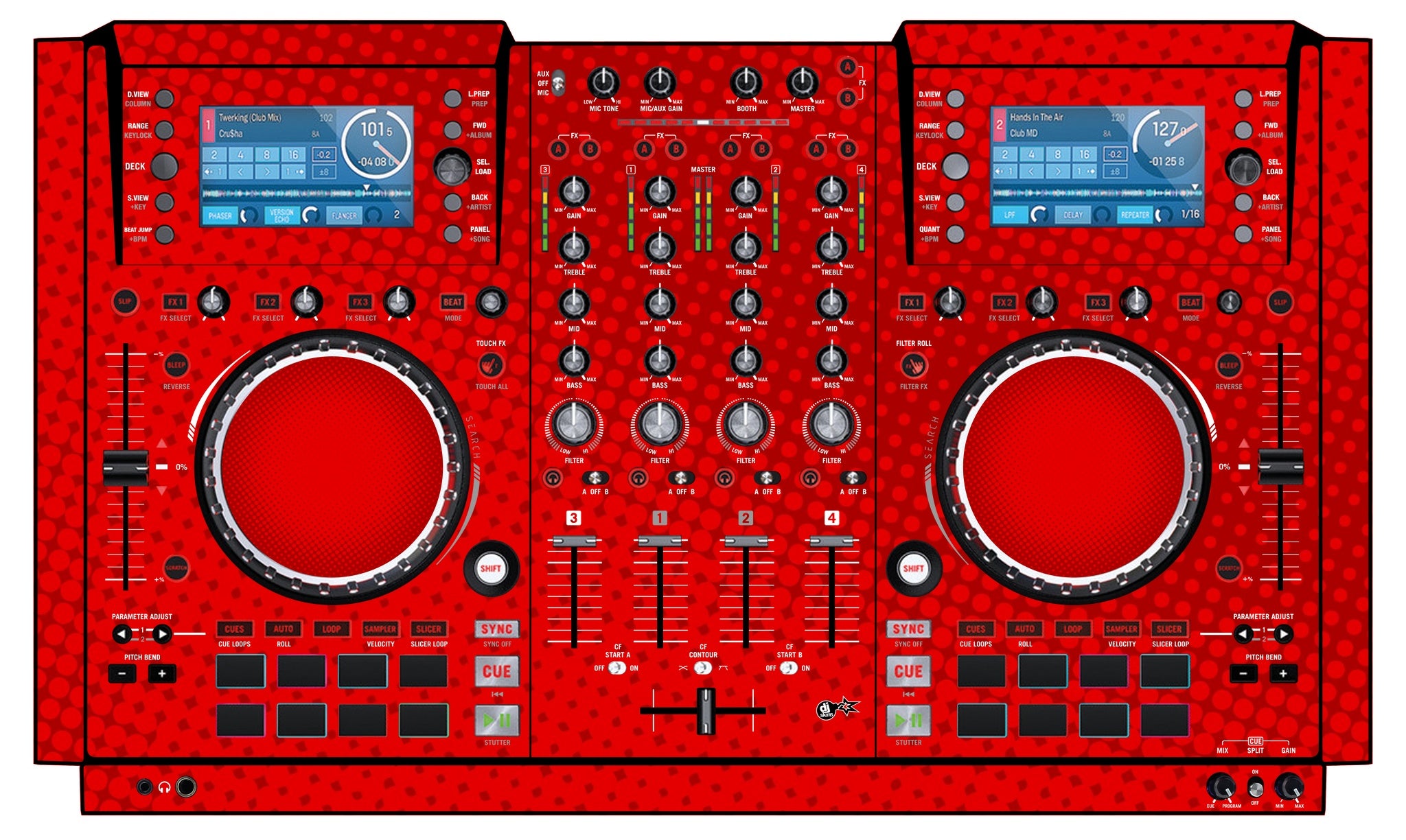 Numark NV 2 Skin Gradienter Red